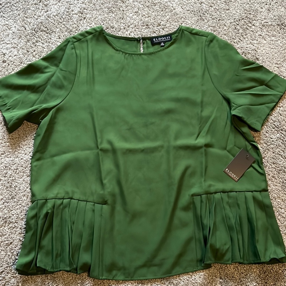 Eloquii Pleated Hem Top